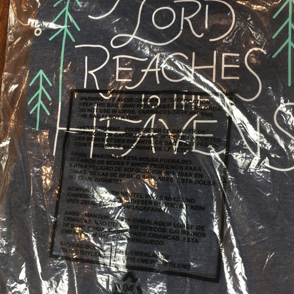 Women’s Salt + Light T-Shirt YOUR LOVE LORD REACHES TO THE HEAVENS SZ S Blue NWT - Picture 3 of 6